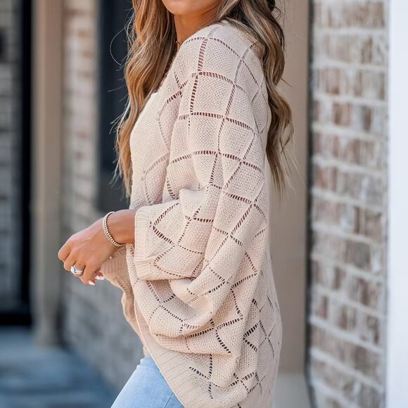 Cupshe Beige Open Front Dolman Sleeve Cardigan | Size S | NWT - Picture 1 of 4